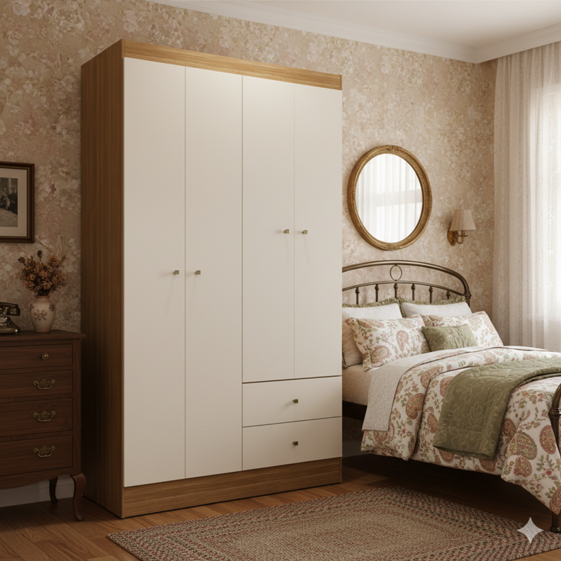 Closet versa 4 puertas Off White K42 Blanco 180 CM