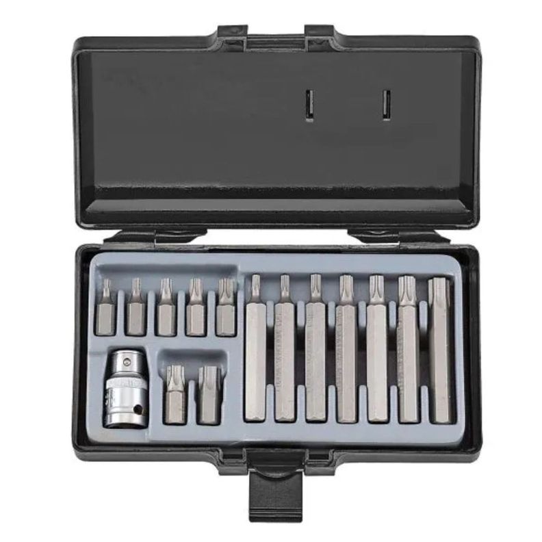 Juego Punta Torx T20-t55 Corta Larga Y Dado 1/2´´ 4156 Force-1