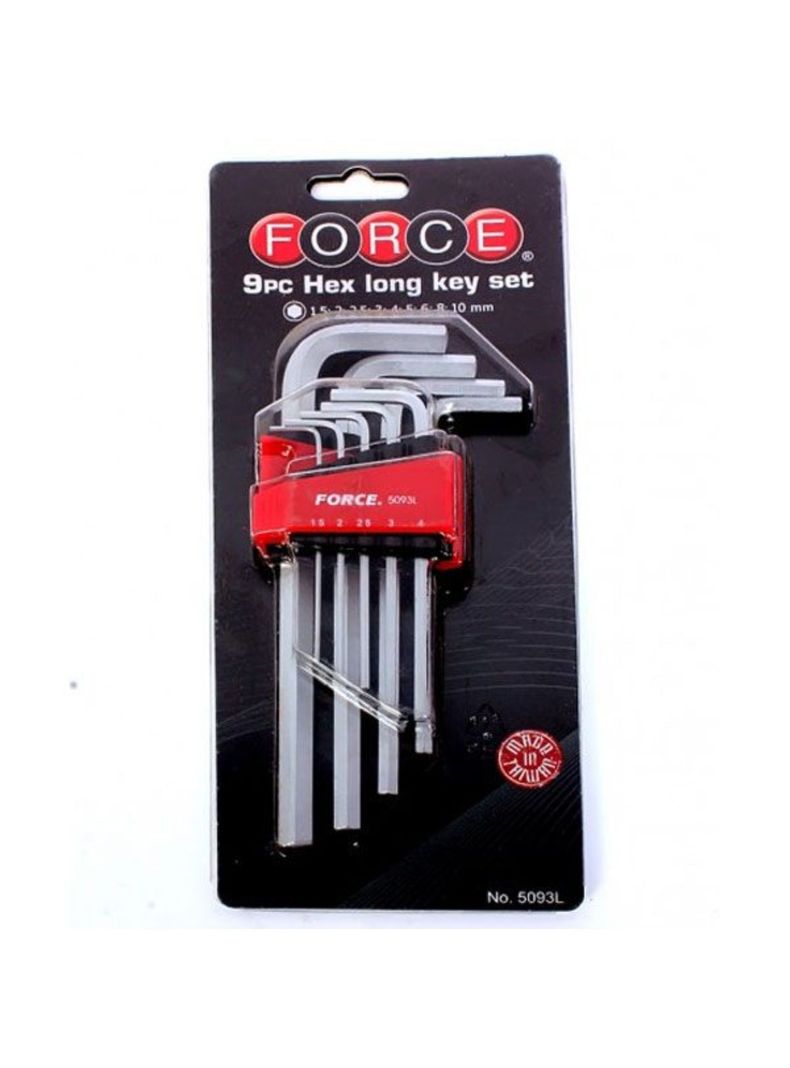 Juego Llaves Allen Largas 1,5 a 10mm Force 5093L-1