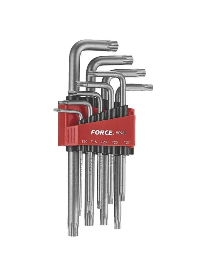 Juego Llaves Torx Largas 9pz T10 a T50 Force 5098L-0