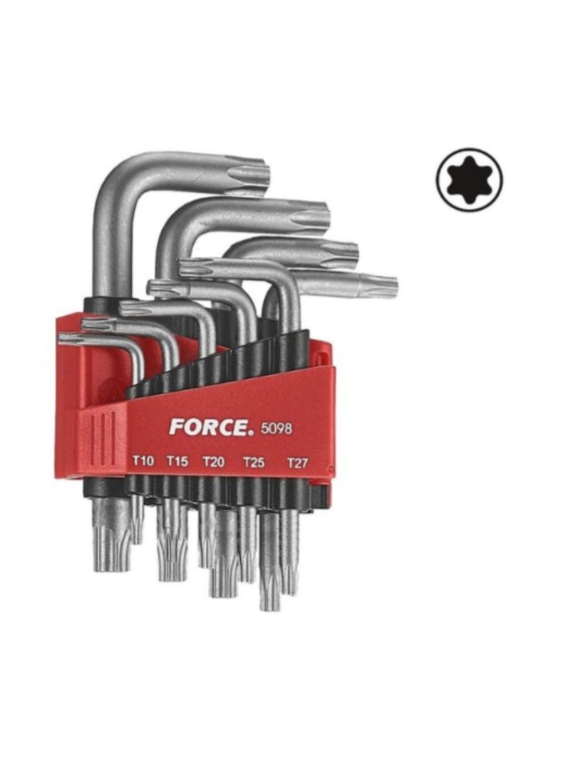 Juego Llaves Torx Cortas de T10 a T50 Force 5098-1