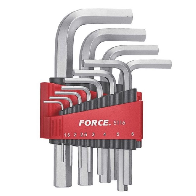 Juego Llaves Allen Cortas de 1,5 a 12mm 11Pz Force 5116-1