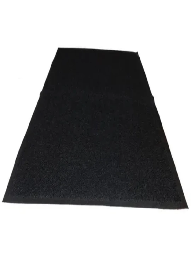 Limpiapie Alfombra PVC Rizado 40x70 cm 12 mm Negro/Con terminación-2