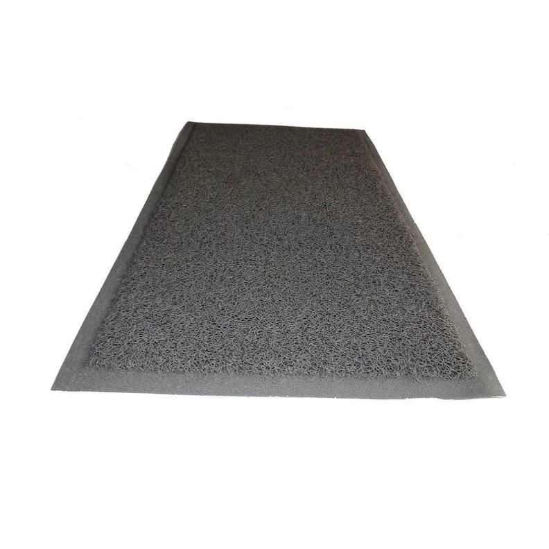 Limpia pie Alfombra PVC Rizado Extra Grande 120x180 cm 12 mm. Gris/Con terminación-0