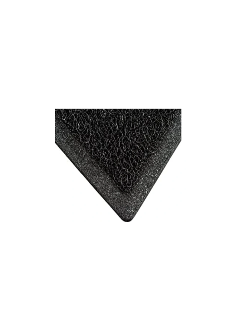 Limpiapie Alfombra PVC Rizado Grande 80x120 cm 12 mm Negro/Con terminación-1