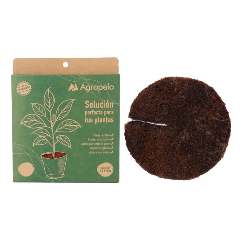 DISCOS AGROPELO NATURAL 19CM, MULCH DE AHORRO HIDRICO PARA MACETEROS-0