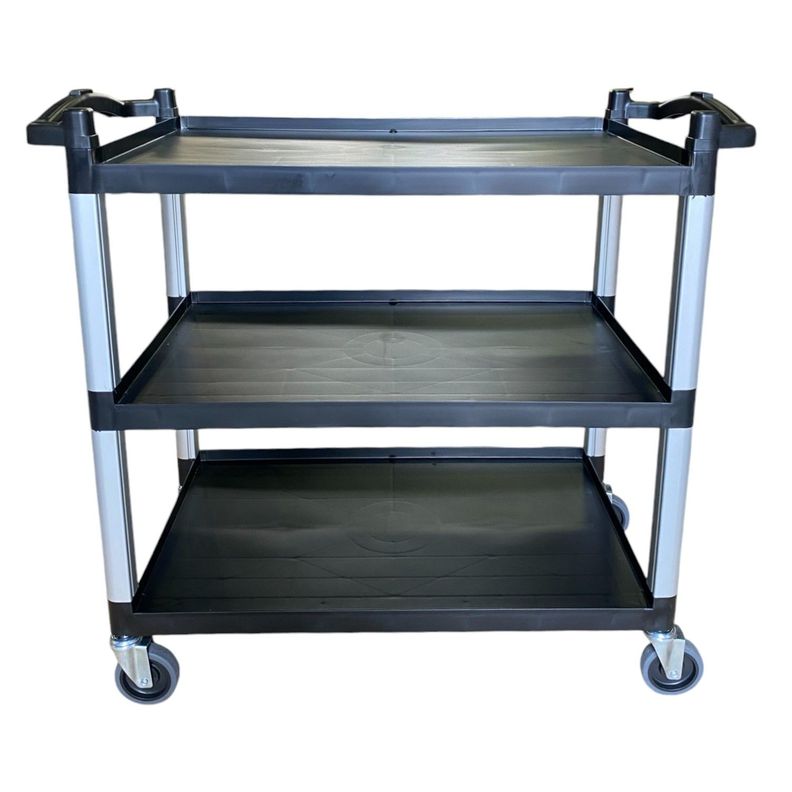 Carro Servicio Grande  100x50x92 Negro-2