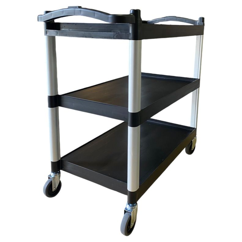 Carro Servicio Grande  100x50x92 Negro-3