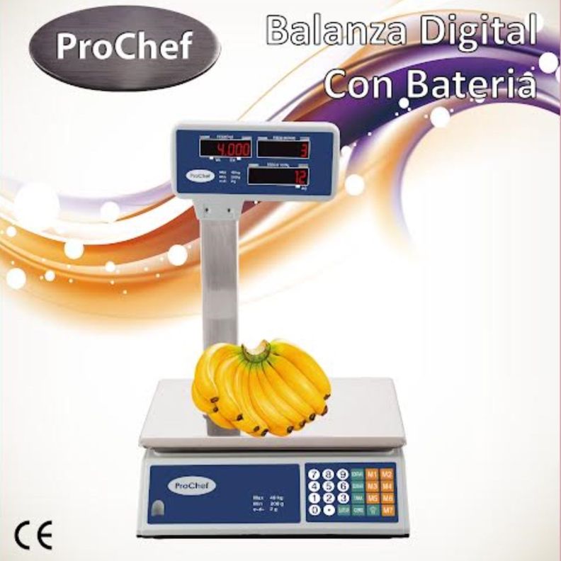 Pesa Digital ProChef 40 Kg. x 2 Gr. Con Visor Aéreo. Batería-2