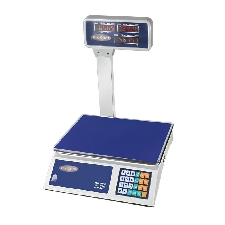 Pesa Digital ProChef 40 Kg. x 2 Gr. Con Visor Aéreo. Batería-1