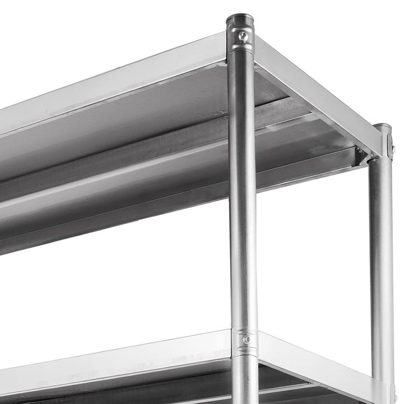 Estante 4 Bandejas lisas. 90x50x180 cm. Acero Inox-2