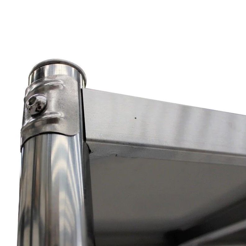 Estante 4 Bandejas lisas. 90x50x180 cm. Acero Inox-3