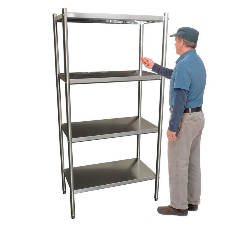 Estante 4 Bandejas lisas. 90x50x180 cm. Acero Inox-0