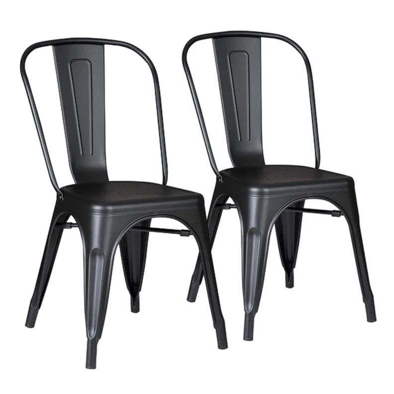 Pack 2 Unidades Silla Tolix Negro Mate-0