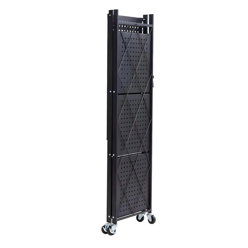 Estante Plegable de Acero con Ruedas. 4 bandejas-1
