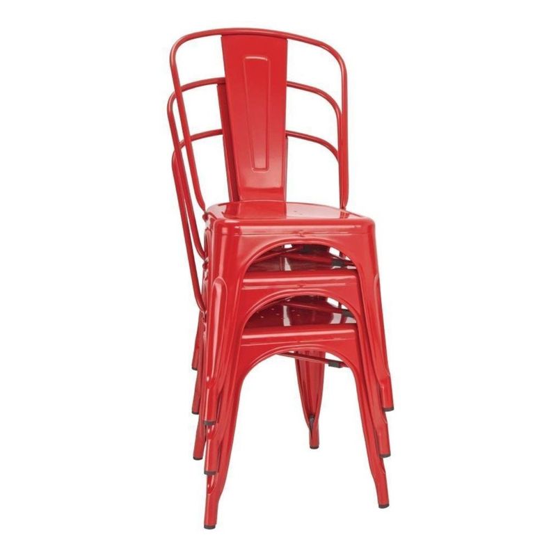 Pack 3 Unidades Silla Tolix Rojo Brillante-1