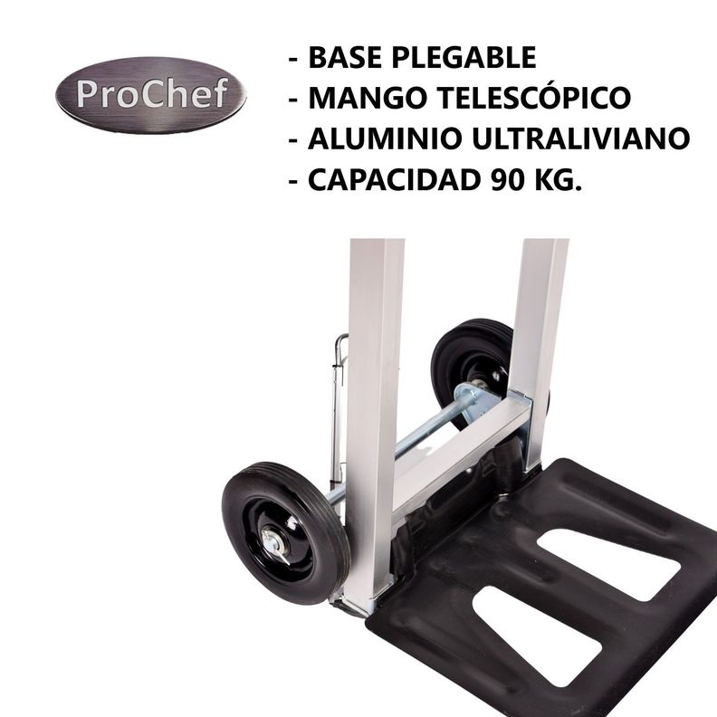 Carro Transportador Tipo Yegua Plegable Aluminio 90 Kg.-2