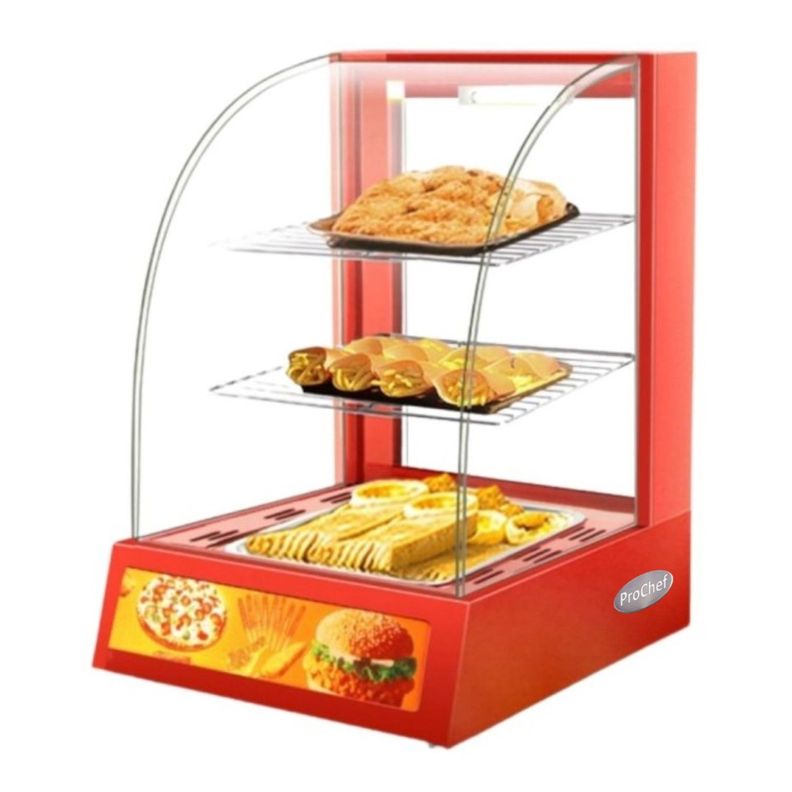 Vitrina ProChef 38 Cm. Roja Mantenedora de Calor-1