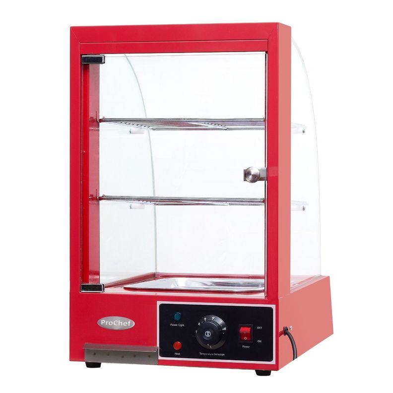 Vitrina ProChef 38 Cm. Roja Mantenedora de Calor-3