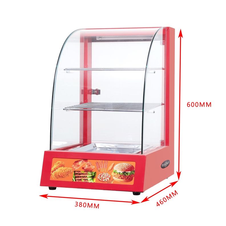 Vitrina ProChef 38 Cm. Roja Mantenedora de Calor-4