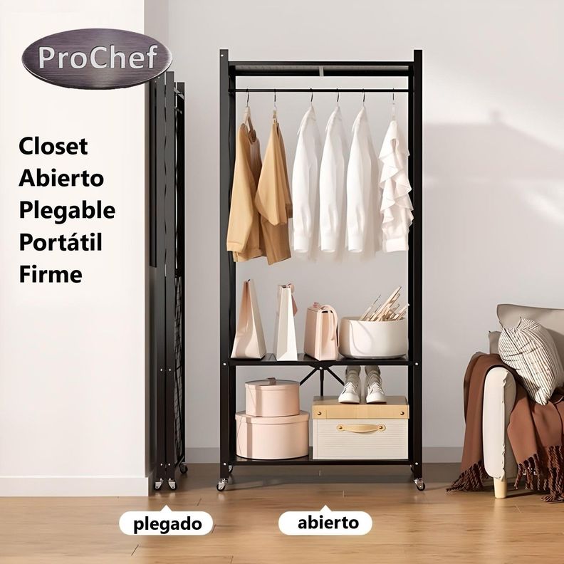Closet Abierto Plegable de Acero 158x71x32 cm.-4