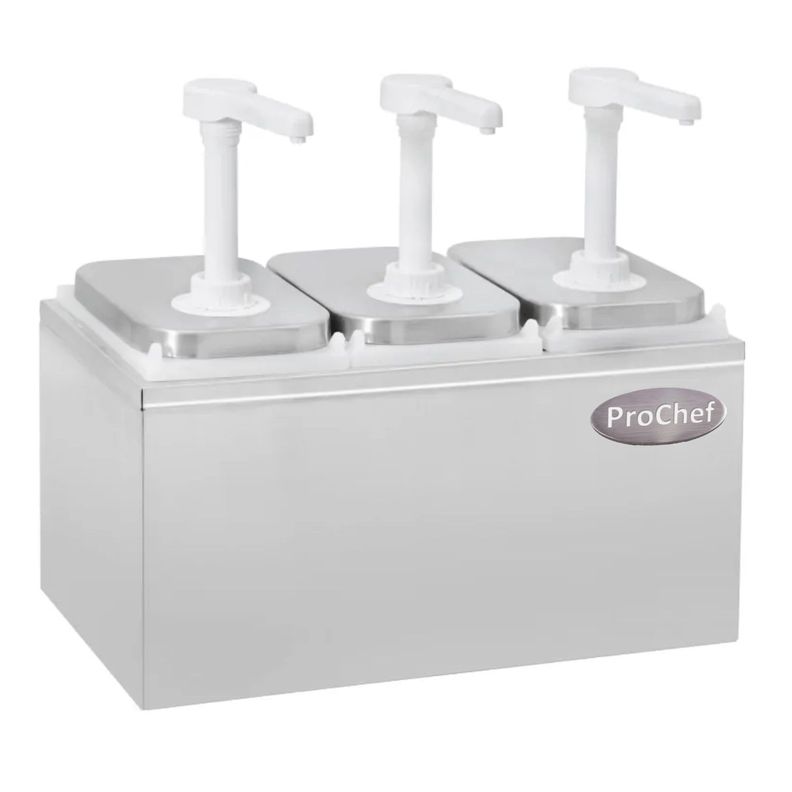 Dispensador de salsa 3x2 Lt. Acero inoxidable-0