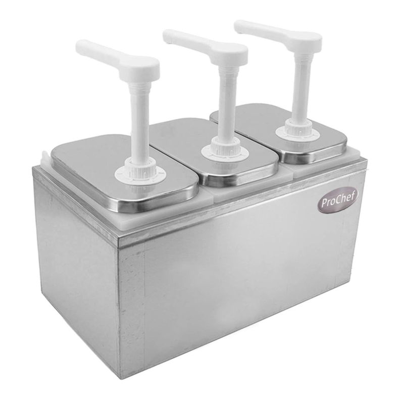 Dispensador de salsa 3x2 Lt. Acero inoxidable-7