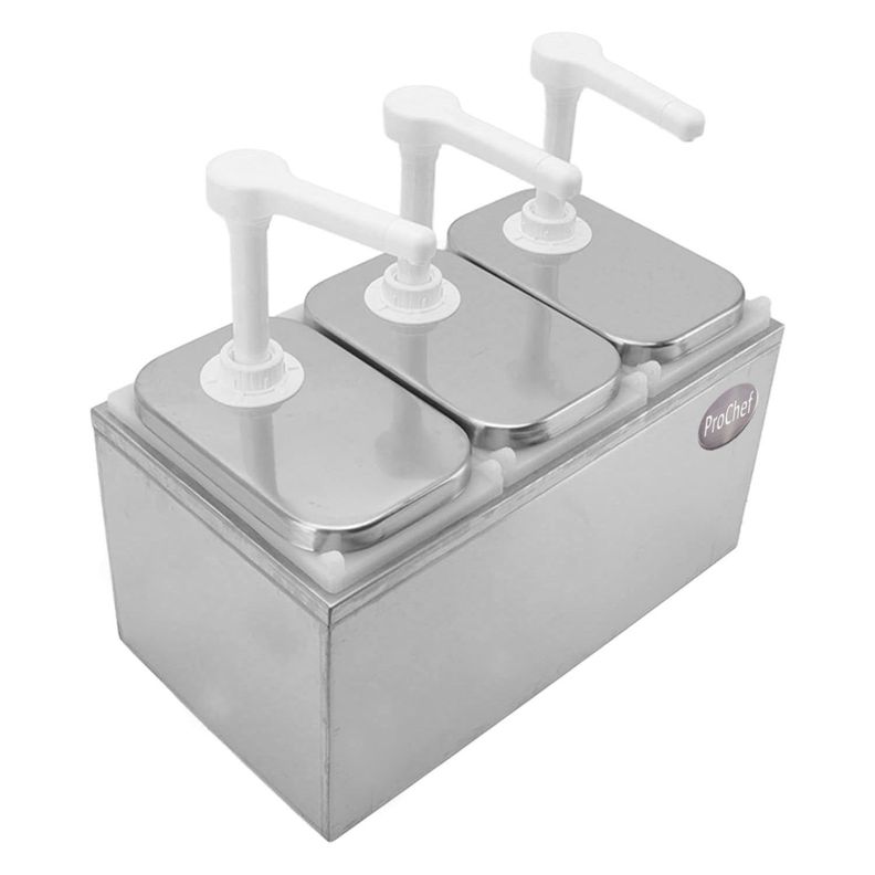 Dispensador de salsa 3x2 Lt. Acero inoxidable-8