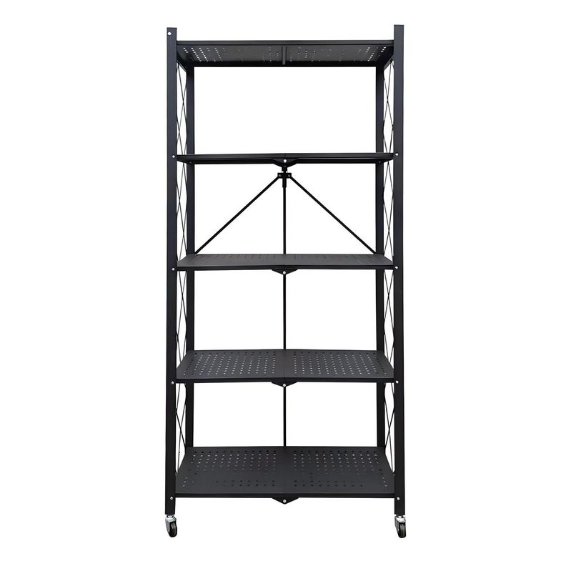 Estante Plegable de Acero con Ruedas. 5 bandejas-4