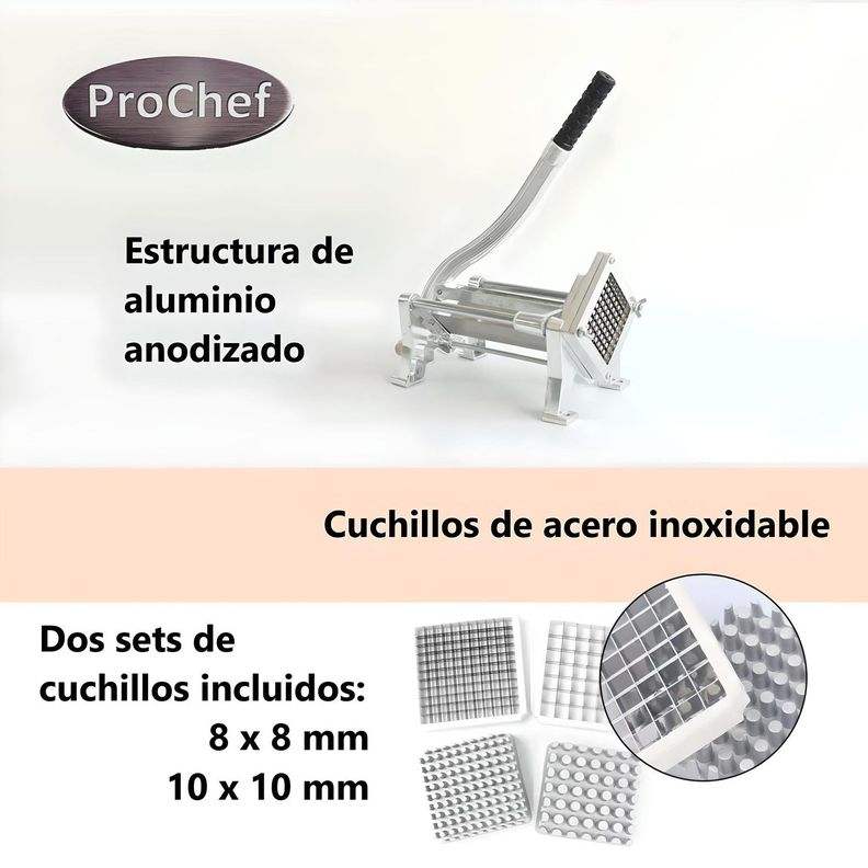 Cortador Picador manual de papas 8 y 10 mm.-4