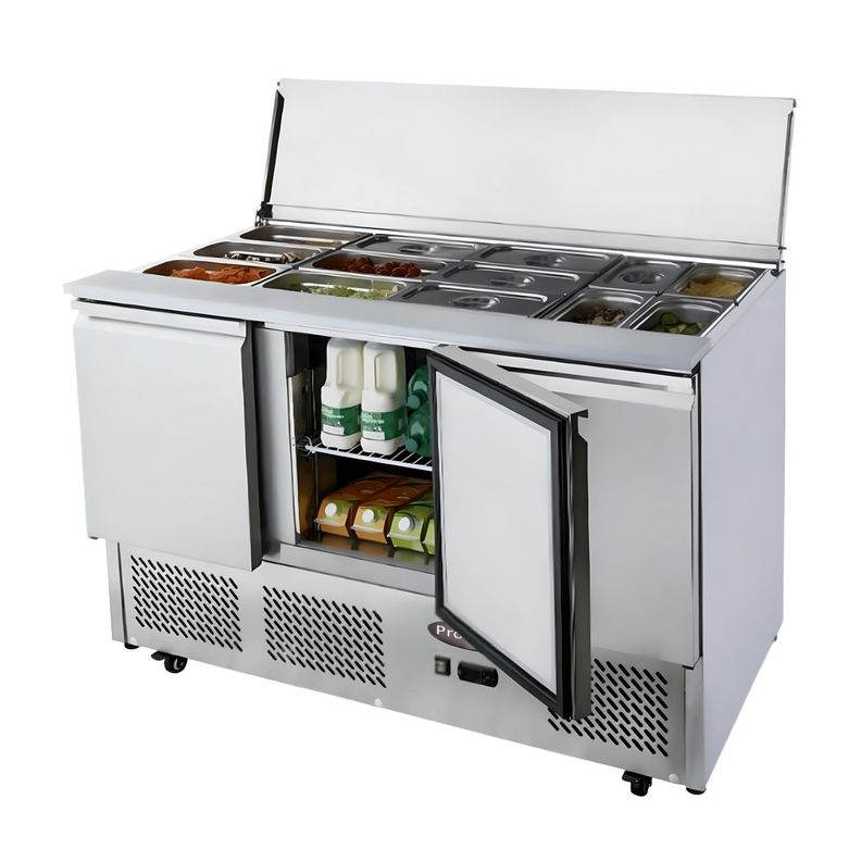 Mesón Refrigerado Saladette 137 Cm. 380 Lt Ac. Inox. ESL3850-0