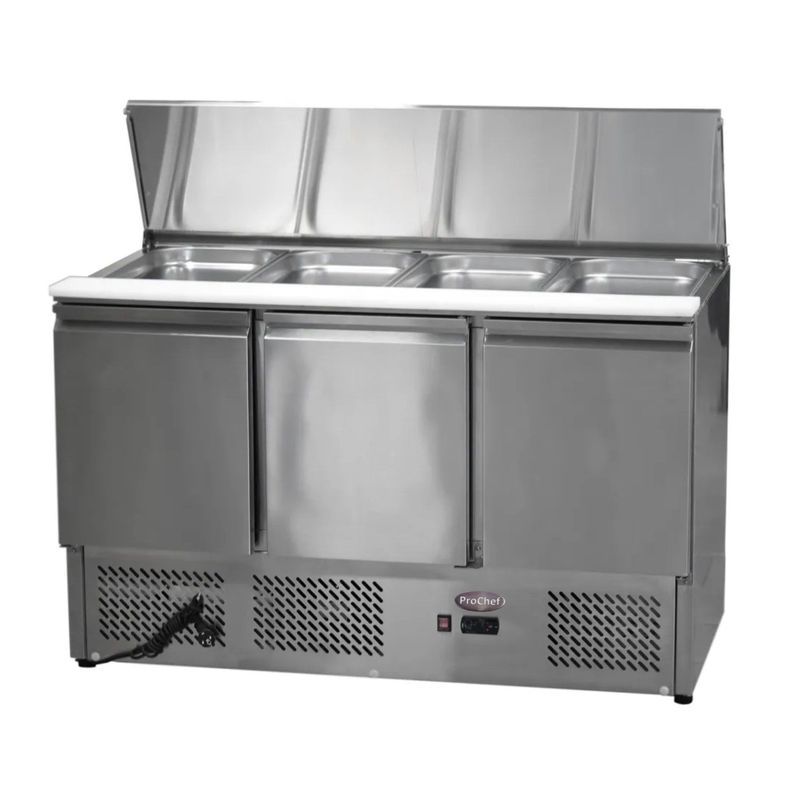 Mesón Refrigerado Saladette 137 Cm. 380 Lt Ac. Inox. ESL3850-1