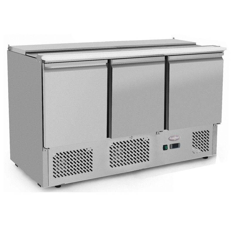 Mesón Refrigerado Saladette 137 Cm. 380 Lt Ac. Inox. ESL3850-3