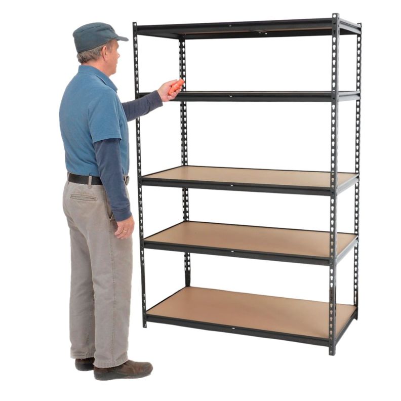 Estante Acero 120x45x180 cm 5 Bandejas. 1375 Kg.-0