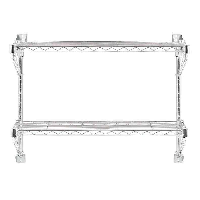 Repisa 2 bandejas 90x35x80 cm. Acero Cromado. Cap. 300 kg.-1