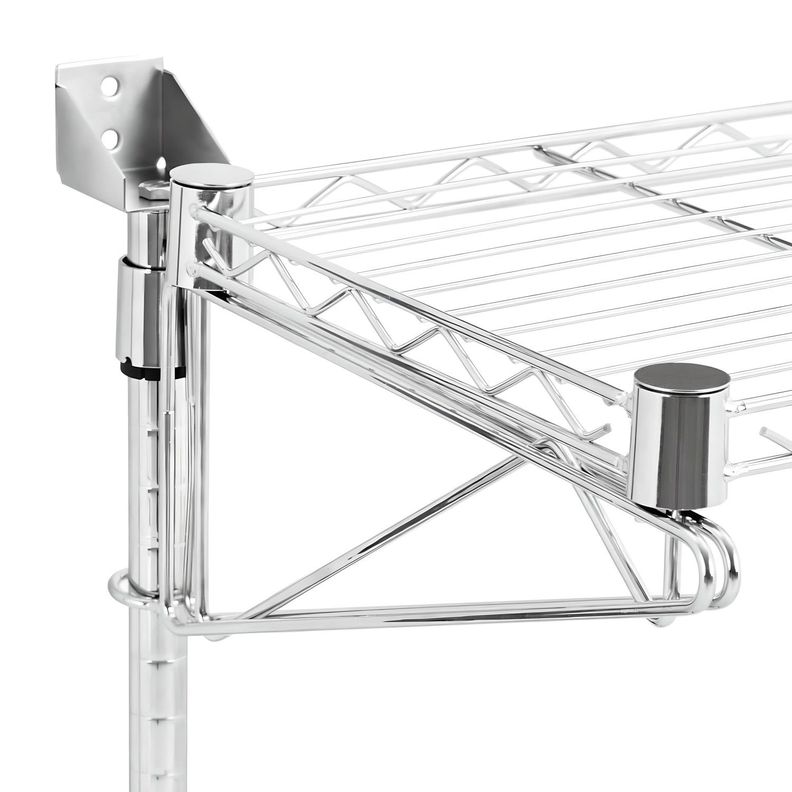 Repisa 2 bandejas 90x35x80 cm. Acero Cromado. Cap. 300 kg.-4