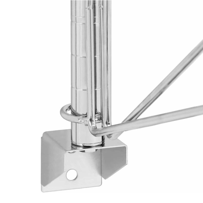Repisa 2 bandejas 90x35x80 cm. Acero Cromado. Cap. 300 kg.-5