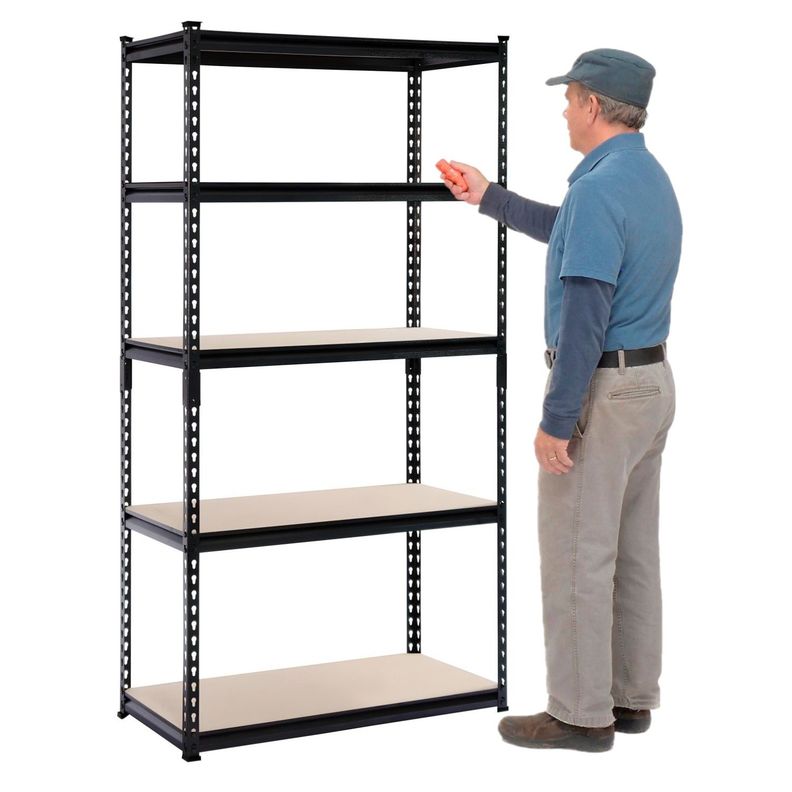 Estante Acero 90x45x180 cm 5 Bandejas. 1375 Kg.-0