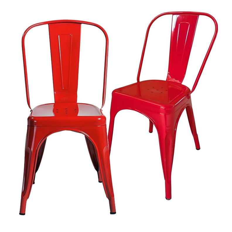 Pack 2 Unidades Silla Tolix Rojo Brillante-1
