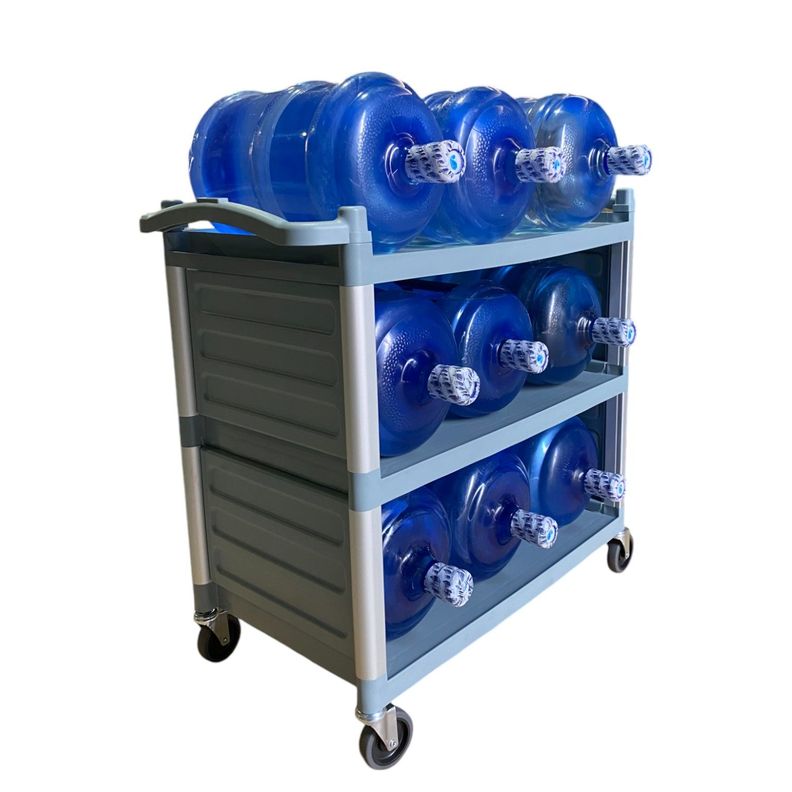 Carro Servicio Grande Cerrado 100x50x92 Gris-1