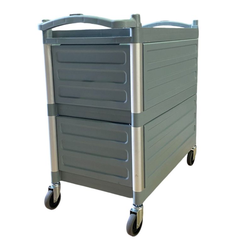 Carro Servicio Grande Cerrado 100x50x92 Gris-2