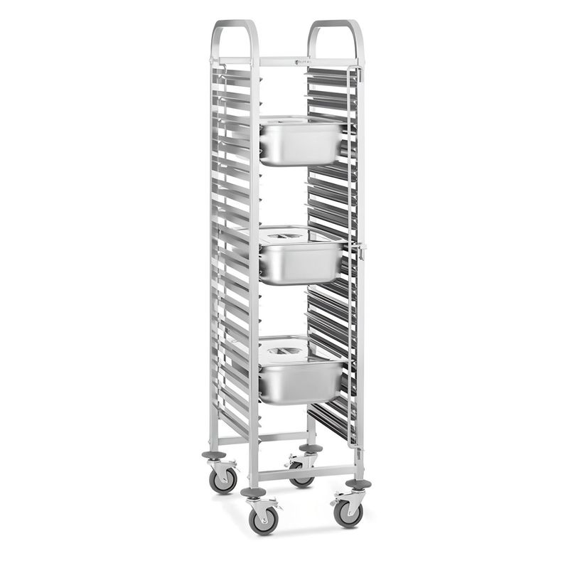 Carro Bandejero 15 Bandejas GN 1/1. Acero Inox.-3