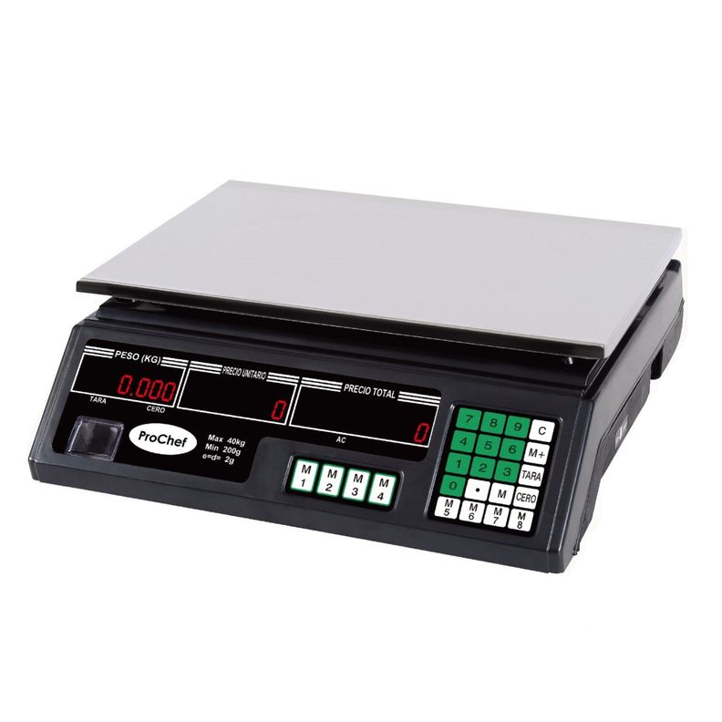 Pesa Digital ProChef 40 Kg. x 2 Gr. Eléctrica y Batería-0