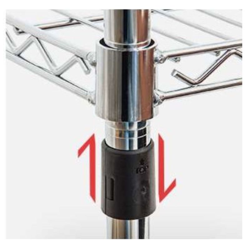 Estante Cromado 4 Bandejas 90x45x180 cm. Capacidad 800 kg.-3