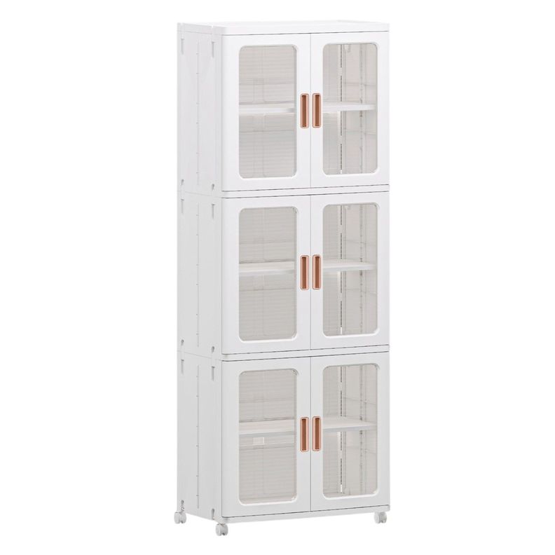 Armario Plástico 2 Cuerpos 3 Niveles. 53x36x156 cm.-1