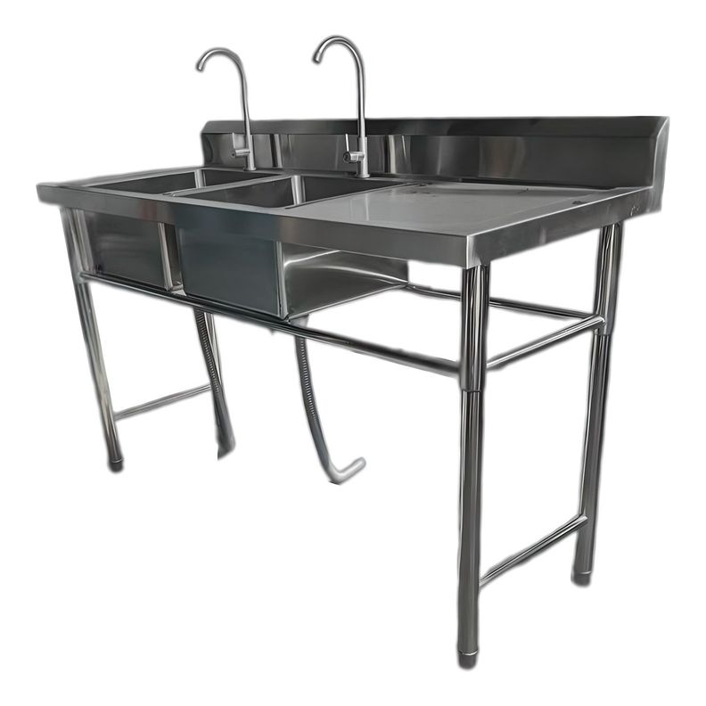 ProChef Lavafondos Doble Acero Inox. 150x60x90 cm. Secador derecho