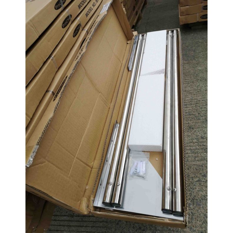 Repisa Tubular 90x30 cm Pasa Bandejas Acero Inoxidable-5