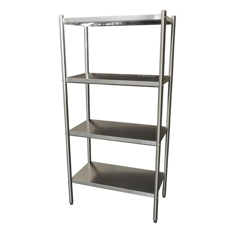 Estante 4 Bandejas lisas. 90x50x180 cm. Acero Inox