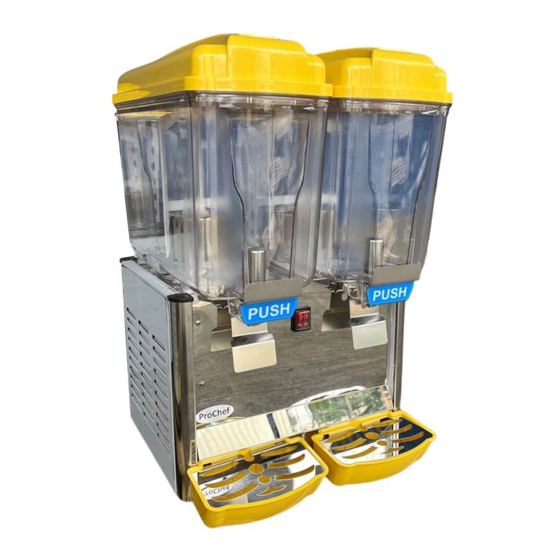 Dispensador de Jugo 2x15 Litros. Acero Inoxidable-0