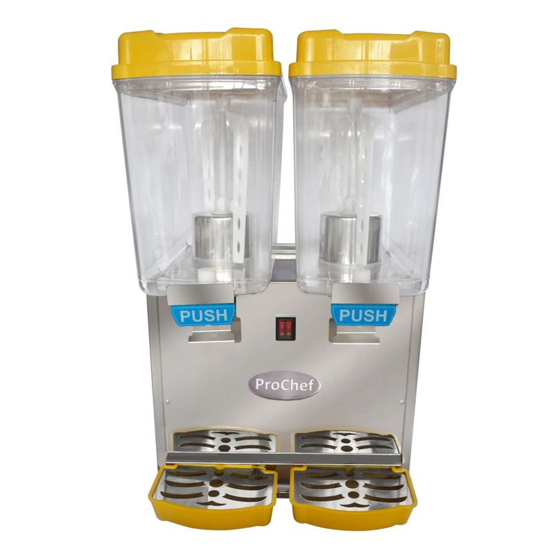 Dispensador de Jugo 2x15 Litros. Acero Inoxidable-1